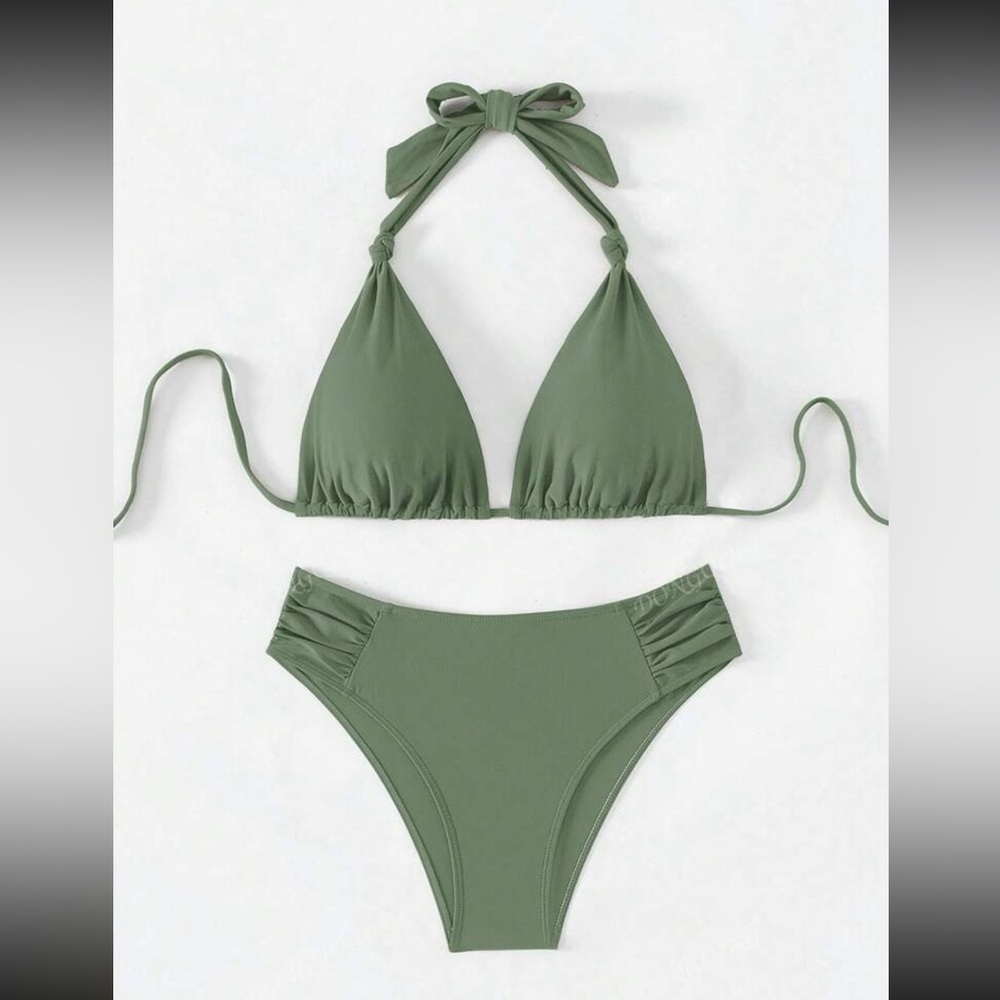 Green Halter Swimsuit